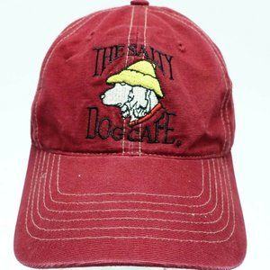 The Salty Dog Cafe Hat Cap Red  Bordered Patch Adjustable Cotton